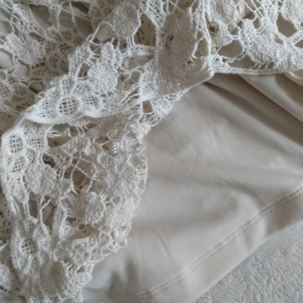 LC Lauren Conrad Ivory Racerback Crochet Dress - Picture 7 of 8